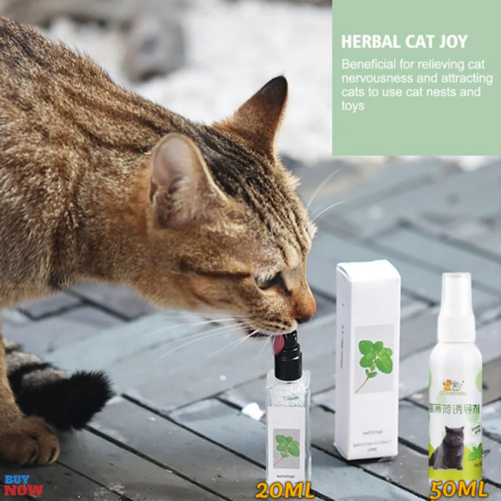 20/50ml Cat Catnip Spray Healthy Ingredients Catnip Spray For Kittens Cats & Attractant Easy To Use & Safe For Pets Gift For Pet