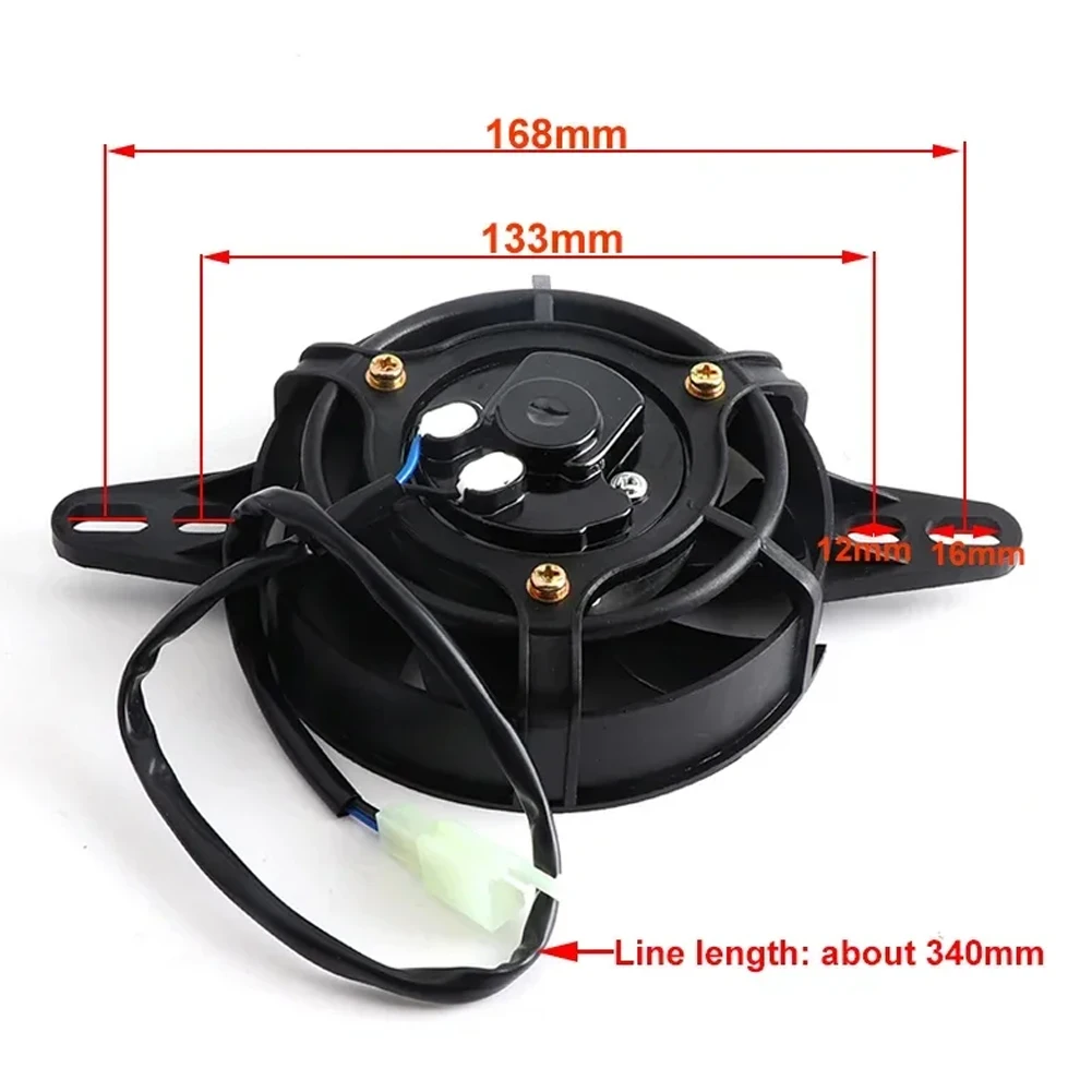 4-inch Motorcycle ATV 12V Oil Cooler Radiator For Thermo PC Cold Water Tank Oil Cooler Fan Radiator Plus Installation Kit Motor