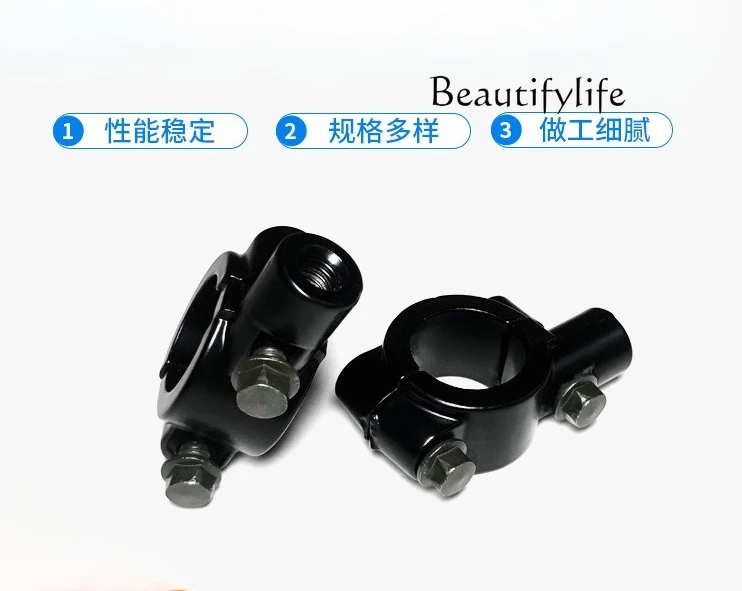 

Black mirror seat motorcycle special handle modification accessories outer hexagonal M8 handle fixed mirror seat