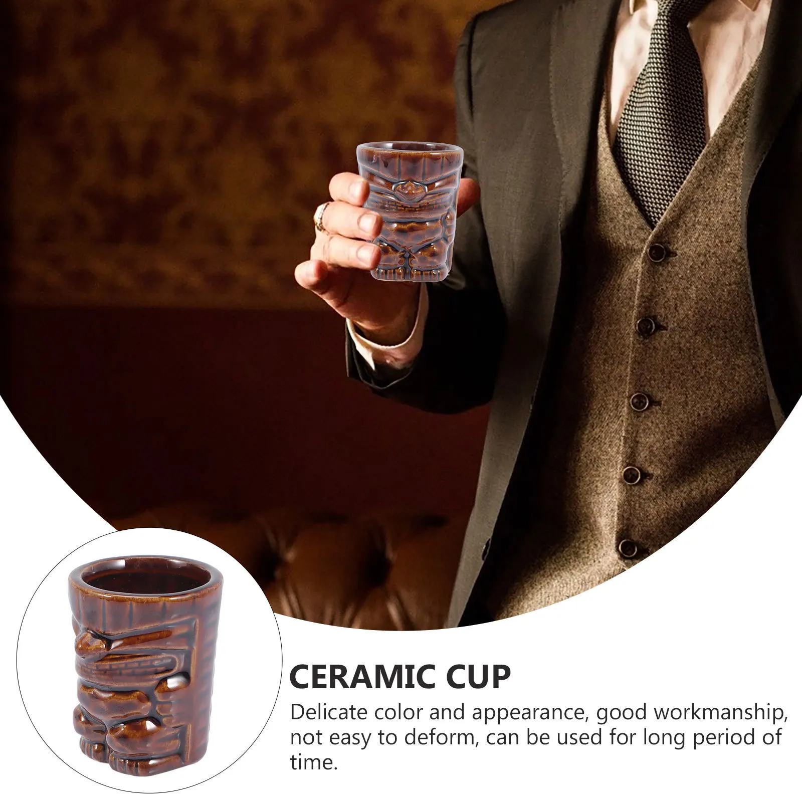 

Cocktail Small Cups Decorative Creative Ceramic Hawaiian Party Mug Cute Coconut Novelty