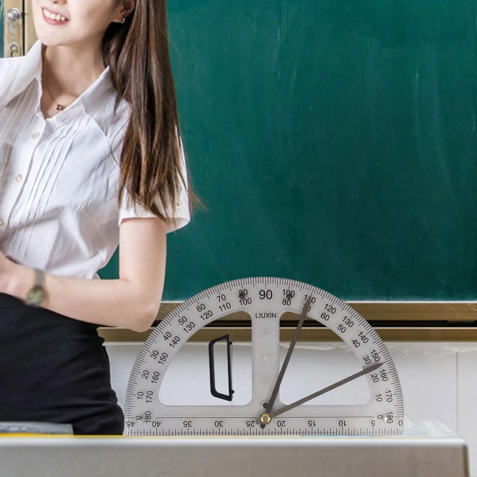 Math Geometry Ruler Protractor Big Size for Engineering Drawings Black Board