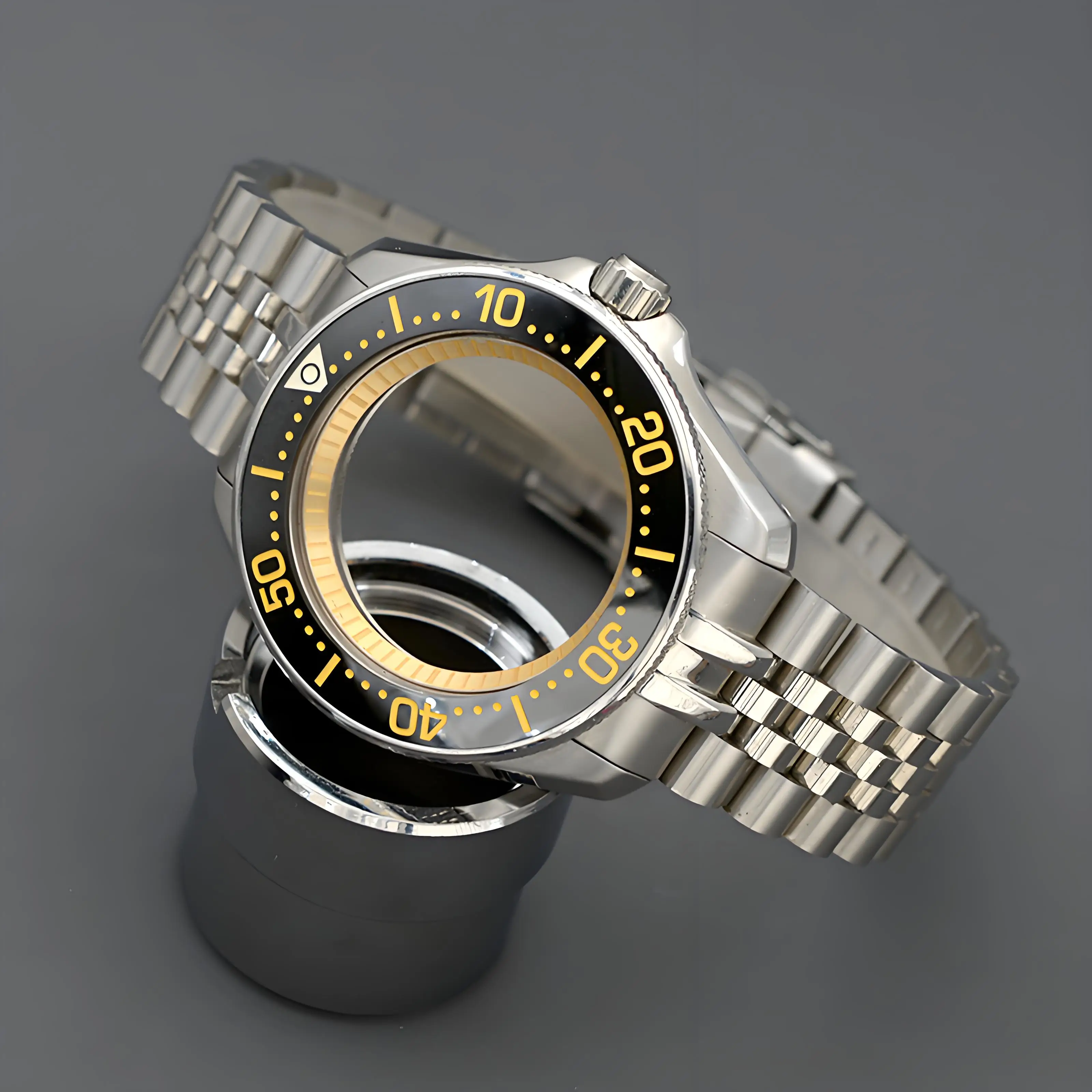 Mod PROSPEX SNR025 Watch Case Steel Band Bracelet  Fit NH34 NH35 NH36 4R 6R Japan Automatic Sapphire Glass 200M