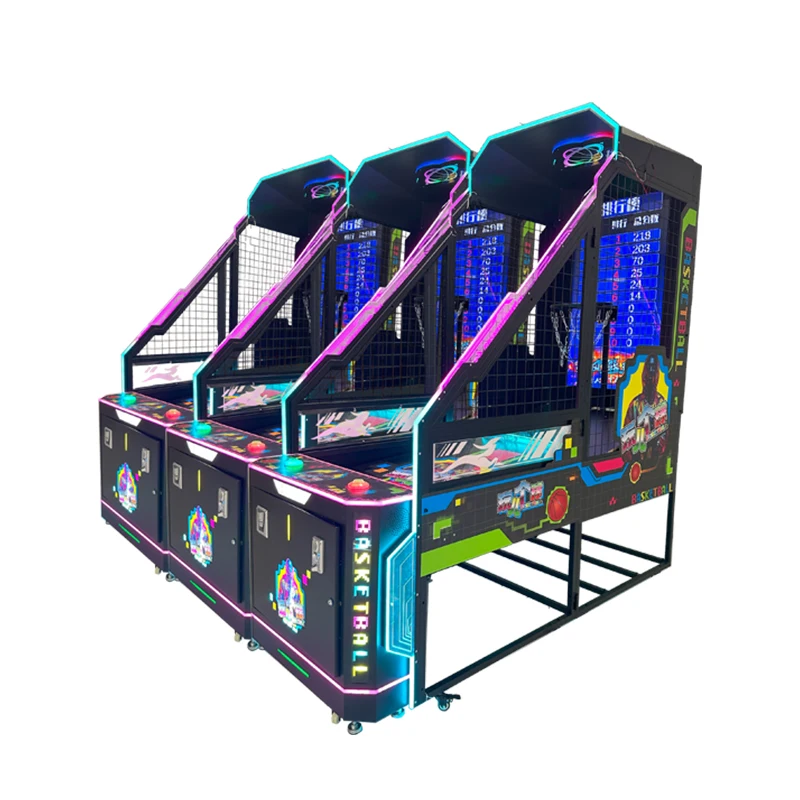 Commercial Coin-Operated Basketball Game Machine - LCD Screen Arcade Hoop Challenge for Amusement Centers