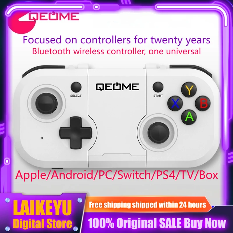 QEOME Gamers Wireless Gamepad Multi platform iPhone Android Mobile Gaming Bluetooth PC Steam Genshin Switch Gaming controllers