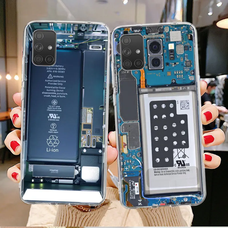 classic motherboard Circuit board Phone Case for Samsung Galaxy A30 A40 A10 A01 A12 A22 A72 A50 A70 A02 A02s A52 A20e A20s