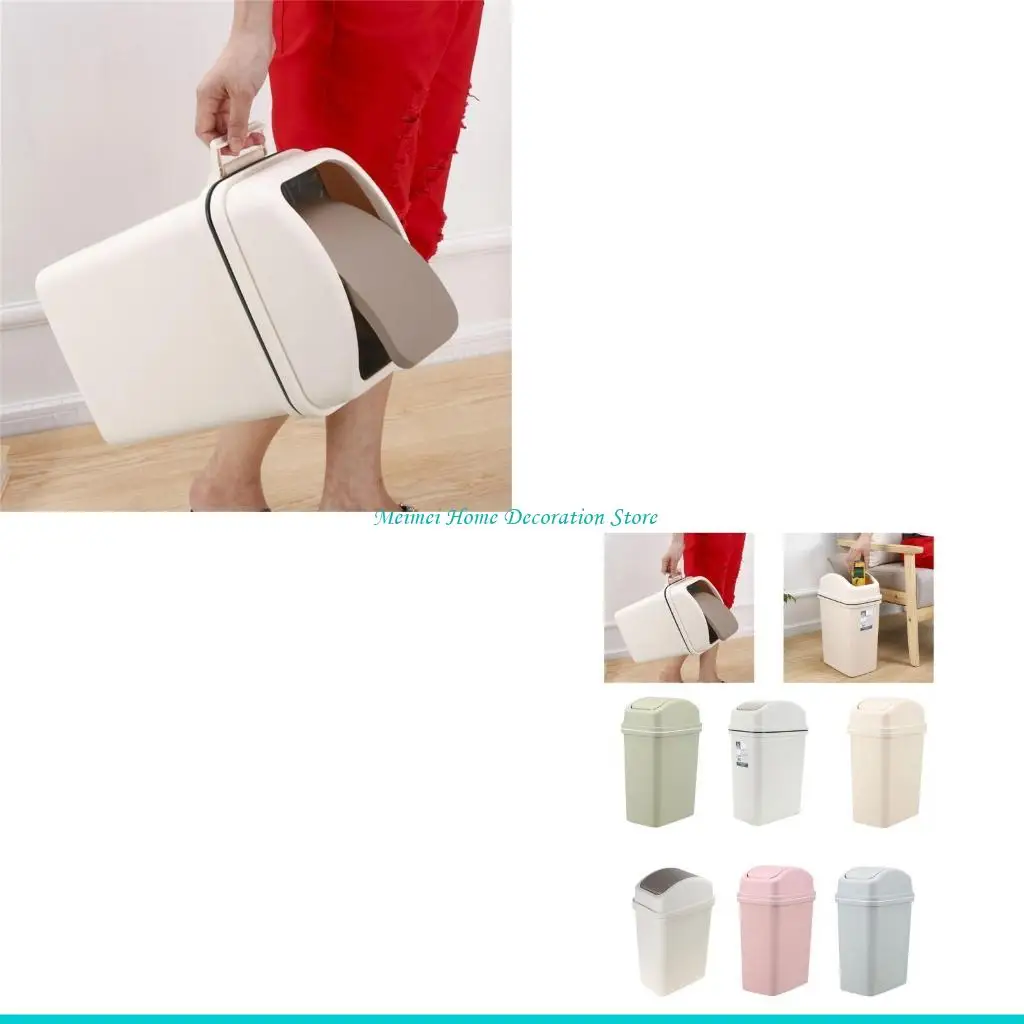 

H7BF Контейнер с откидным верхом, 10 л, решение для утилизации отходов Контейнер для мусора с крышкой для дома и офиса