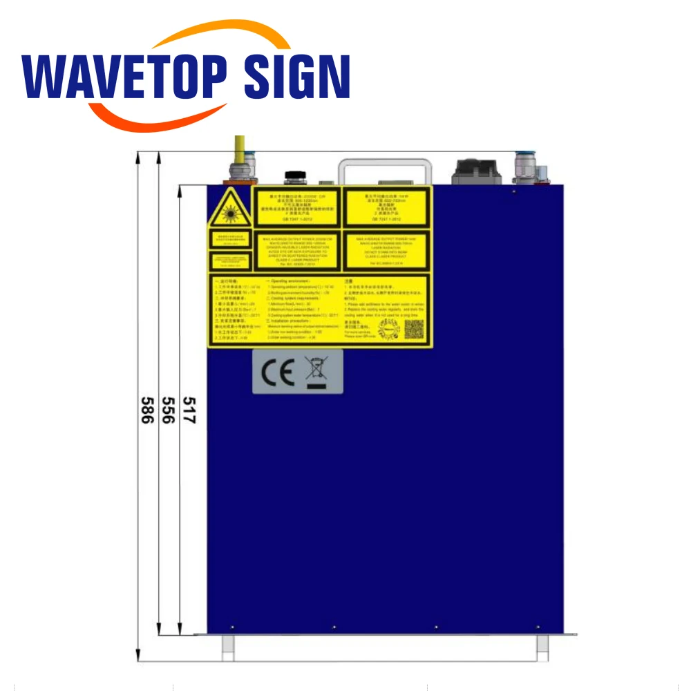 WaveTopSign Raycus Global-Series RFL-C2000S-CE / RFL-C2000H-CE Источник волоконного лазера 2000 Вт для сварочного аппарата для волоконной лазерной резки