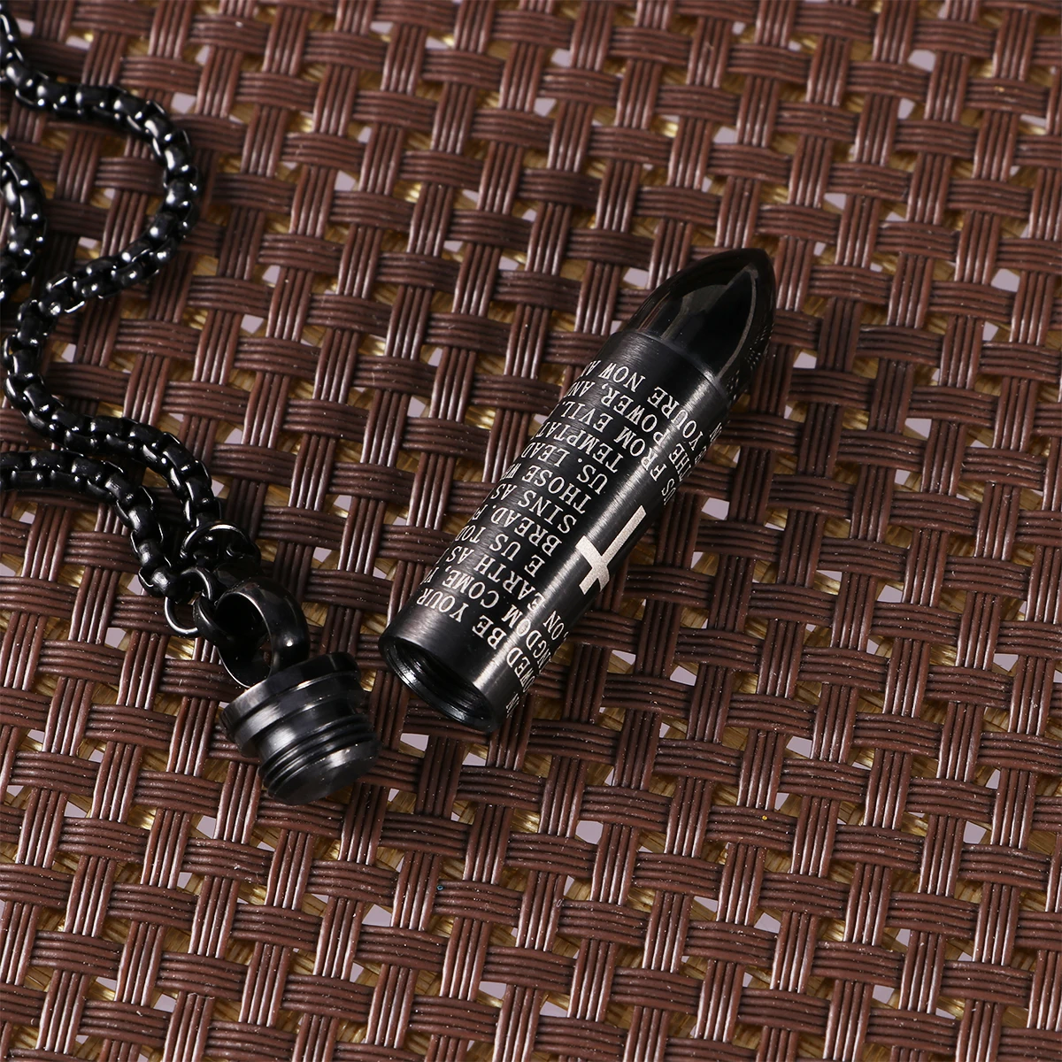 

Stainless Steel Cross Pendant Necklace For Men Prayer Design Hypoallergenic Keepsake Jewelry Gift Waterproof Mens