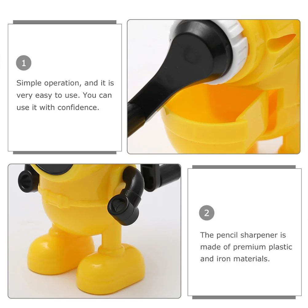 

Cartoon Design Manual Pencil Sharpener Portable for Students School Office Drawing Sketching Stationery Sharpener