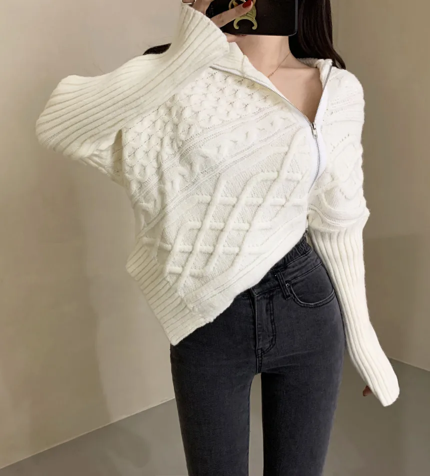 Winter Womens Sweaters Fall 2021 Women Clothing Knitted Loose Sweater Knitting Wool Oversize Pullover Woman Sweaters Girls Thick