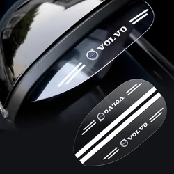 2pcs Car Side Rear View Mirror Visor Rain Eyebrow Shield Auto Badge Accessories For Volvo XC90 XC60 D5 D2 S90 S80 S70 T5 V40 V60