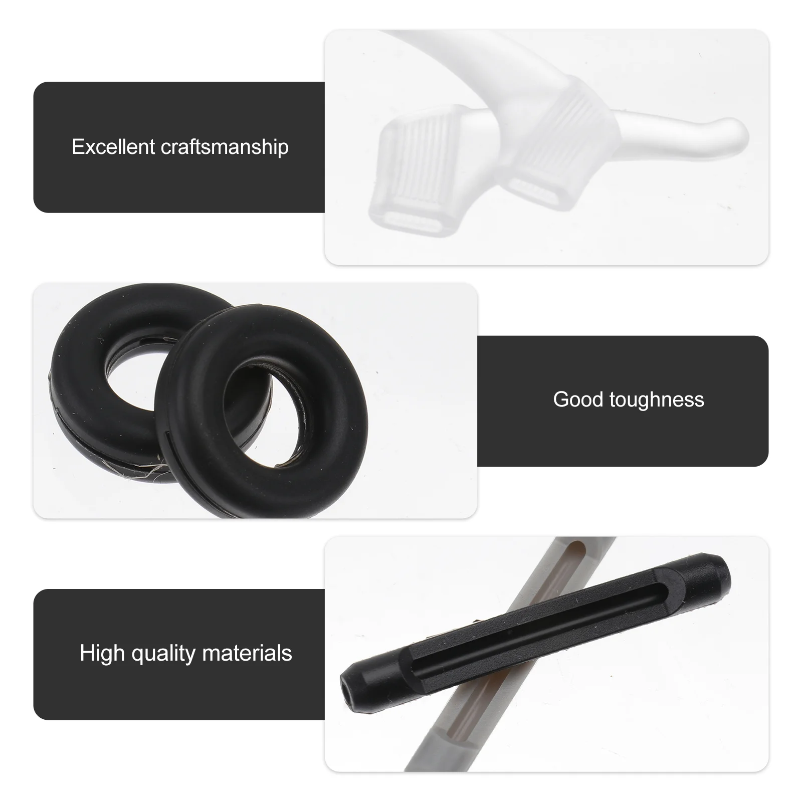 

1Set Silicone Glasses Leg Covers Anti-Skid Eyewear Frame Fixed Cover for Running Swimming Gymnastics Fashion Black White