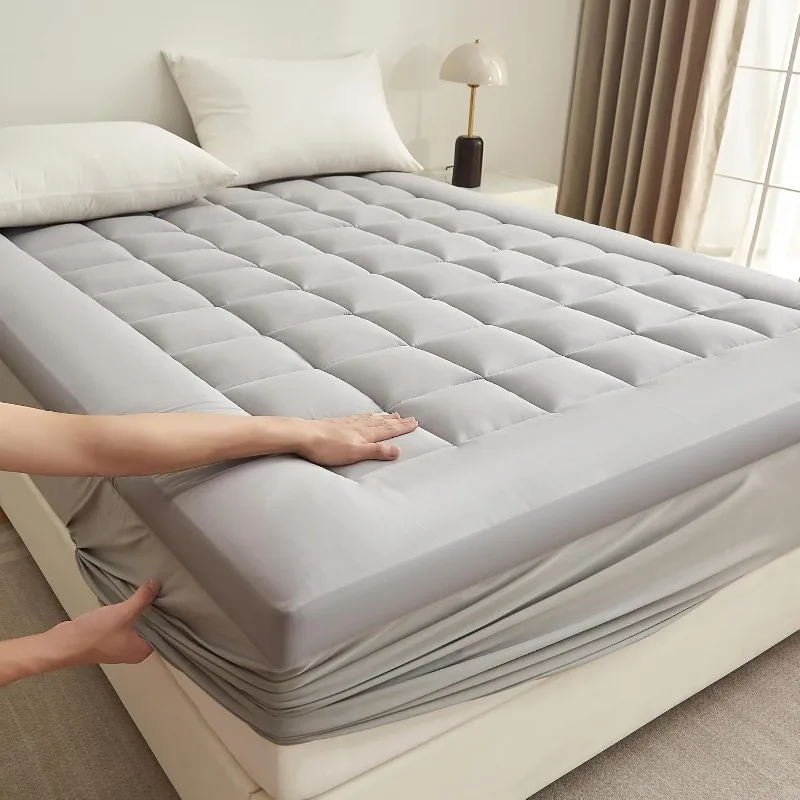 SheRest Breathable and Comfortable Mattress pad for Back Pain Relief. Features a 360° Full Enclosure Design to Prevent Slipping and Shifting