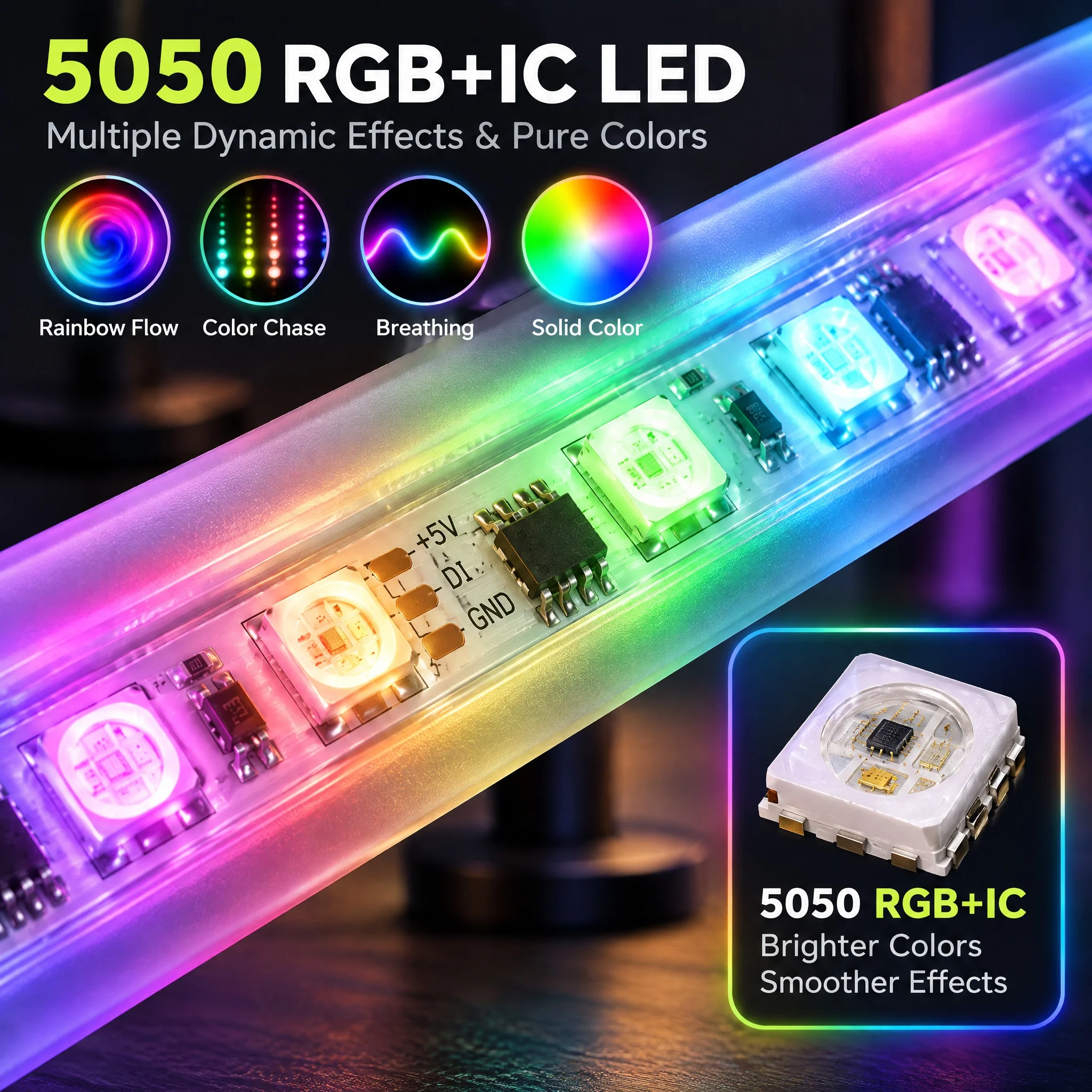 RGB LED Corner Floor Lamp Remote Control Music Sync Color Changing Standing Light USB Powered 5050 IC LED Tube Lamp Timing Function Atmosphere Light for Living Room Bedroom Gaming Room Home Party Decor
