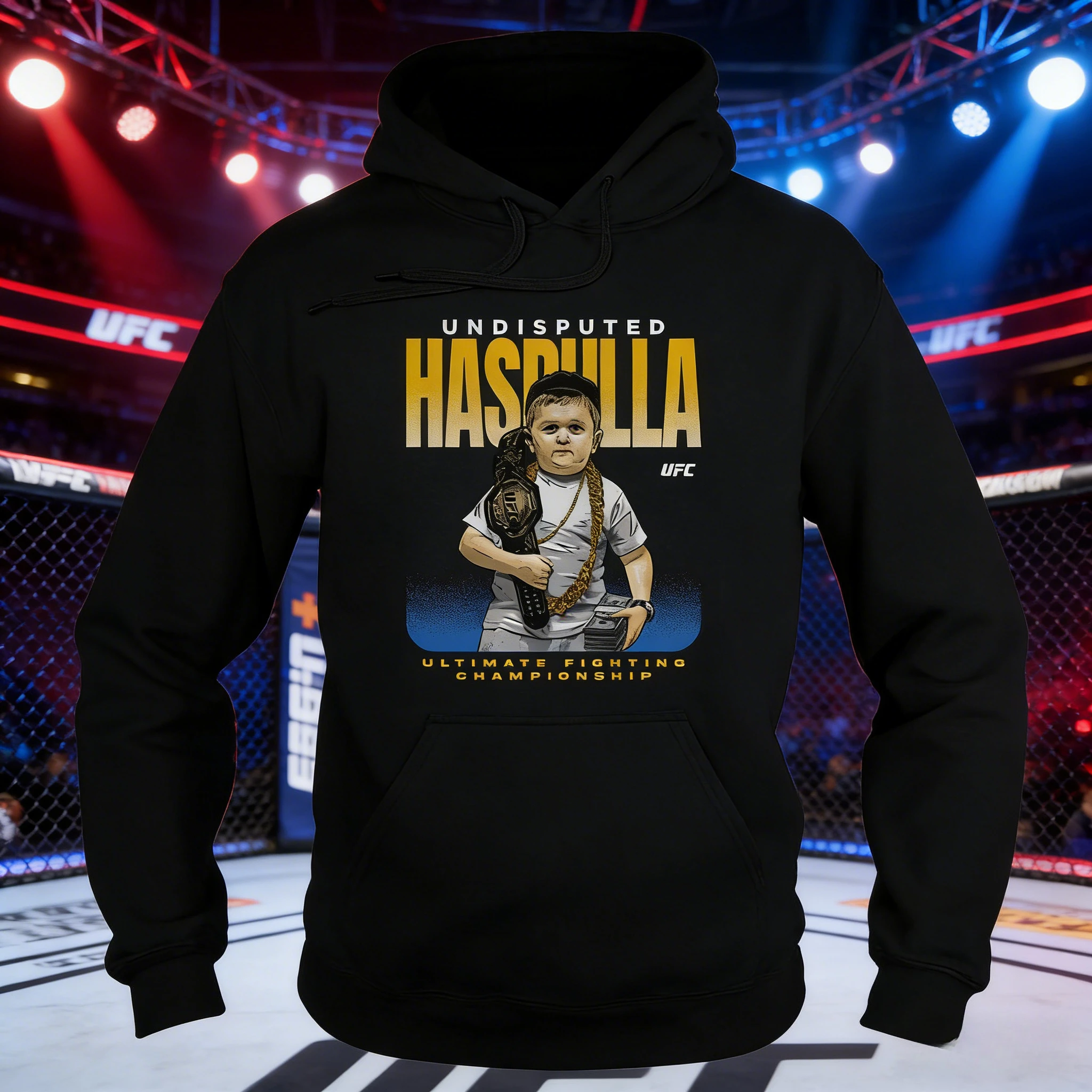 

Осень/зима 2026, UFC Hasbulla, боевая толстовка с рисунком, женская модная свободная повседневная хлопковая теплая толстовка, пальто унисекс