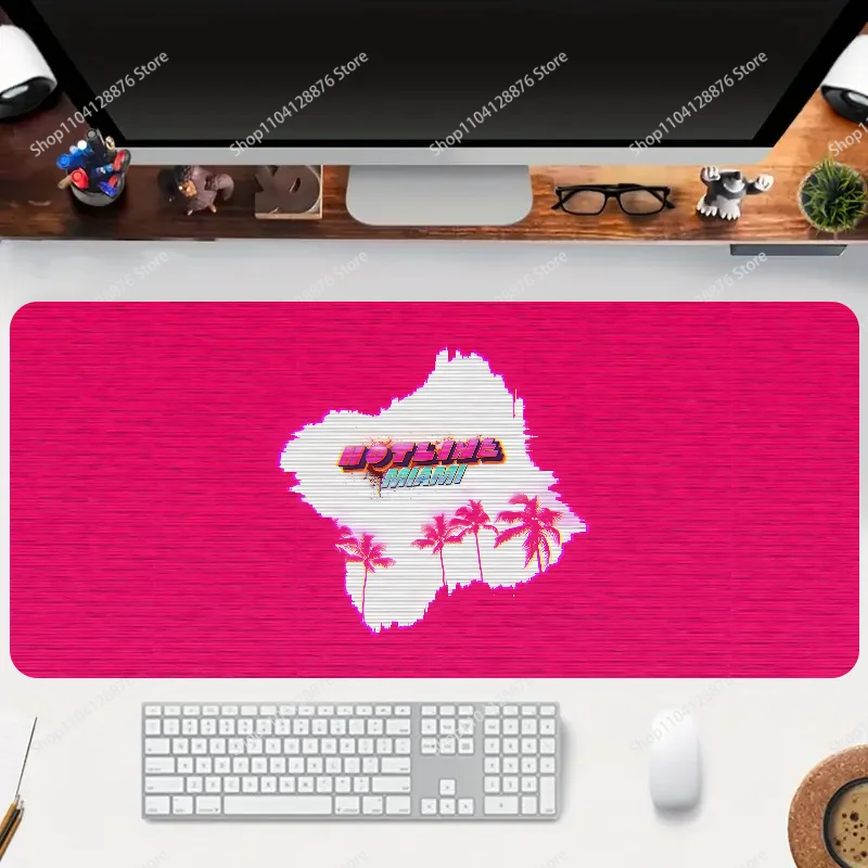 1PC Action Games H-Hotline Miami Non-slip Mouse Pad Suitable For Office Computers Laptops E-sports Game Desk Mats XXL Keyboard