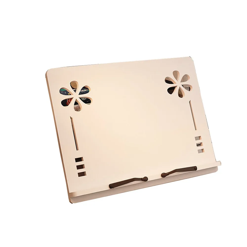 

Регулируемая деревянная подставка для чтения, многофункциональная складная подставка для книг с нескользящим покрытием и зажимами для страниц, подставка для чтения и планшета