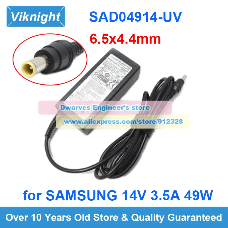 Genuine 14V 3.5A 49W AC Adapter SAD04914-UV AP04914-UV P2370 Charger For Samsung P2770HD E2442TC-BN LS27EFHKUV P2770FH LS27EFHKU