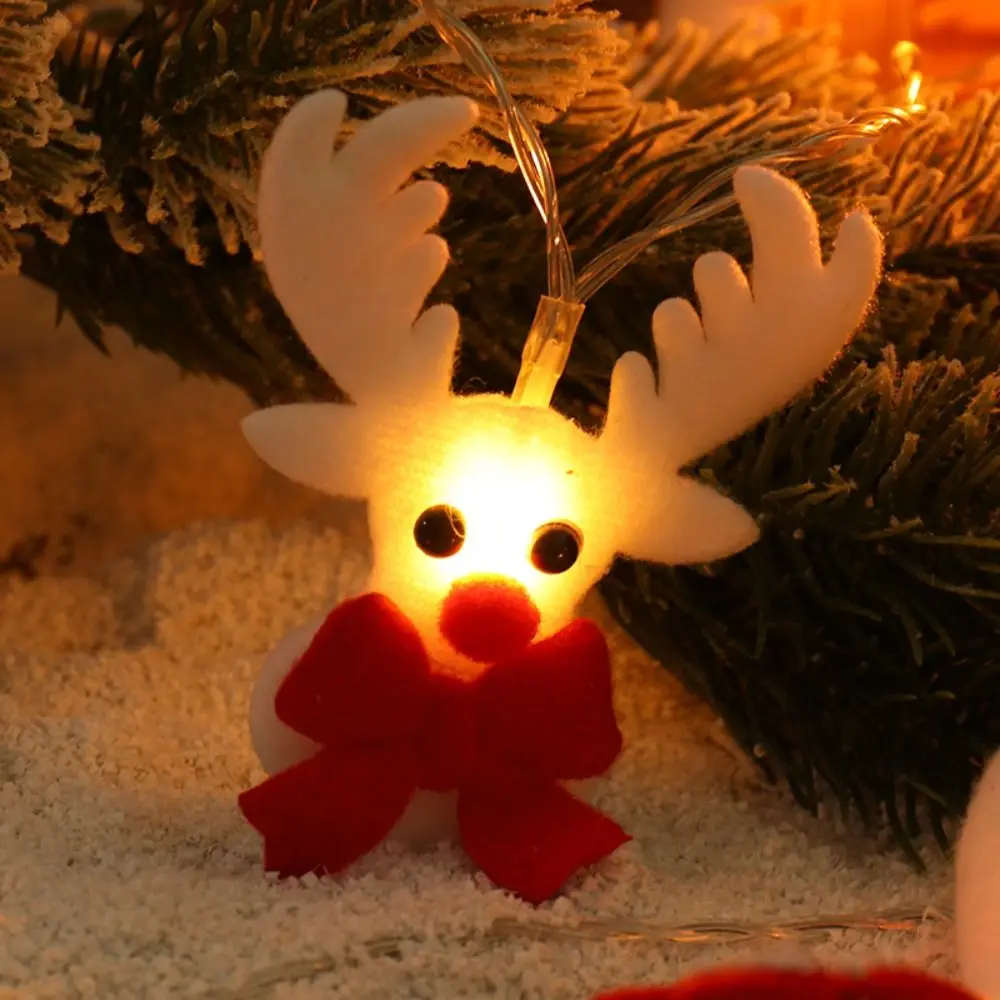 Creative 3m Christmas String Light Snowman Elk Deer Christmas LED Light Battery-Powered Felt Santa Claus Light String Market