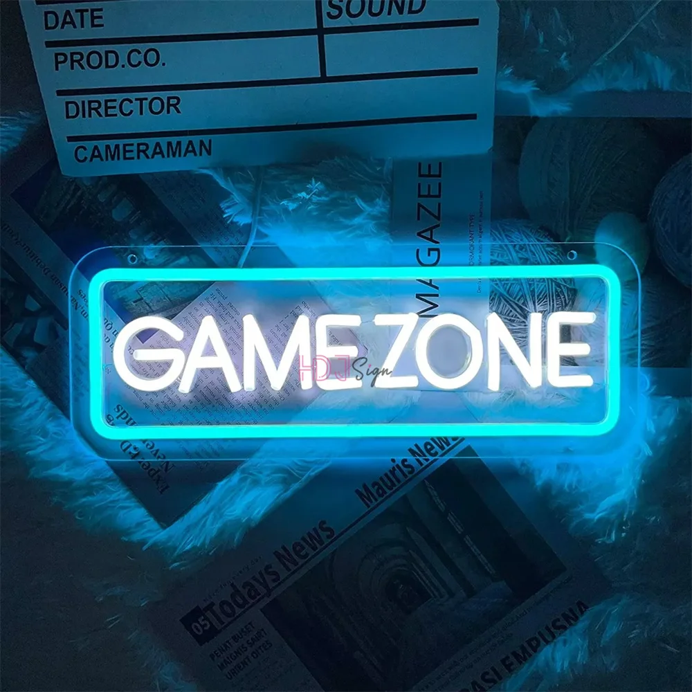 

Game Zone Neon Led Sign Bedroom Wall Decor Game Room Neon Night Lights USB Gaming Room Bar Party Decoration Neon Lamps