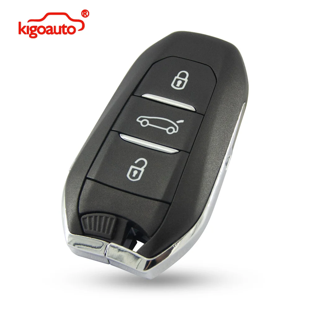 

Умный чехол для ключа kigoauto с подсветкой, лезвием HU83 и 3 кнопками для Peugeot 308, 508, 3008, 5008, Citroen C4, Cactus, Picasso