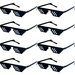 4/8pcs Plastic Black mosaic Sunglasses Funny Glasses Outdoor Party Favors Adult Retro 70s 90s Disco Party Bachelor party Gift