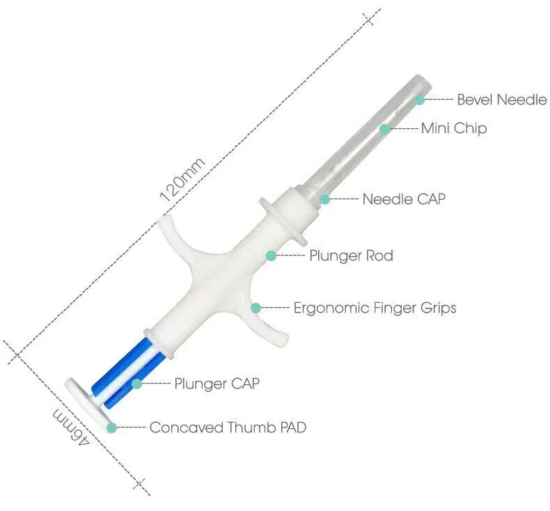 1.25*7mm RFID Glass Transponder Pet Id Microchip Smart Chip with Implanter for Birds Livestock Small Animal Injecting Pet Breed