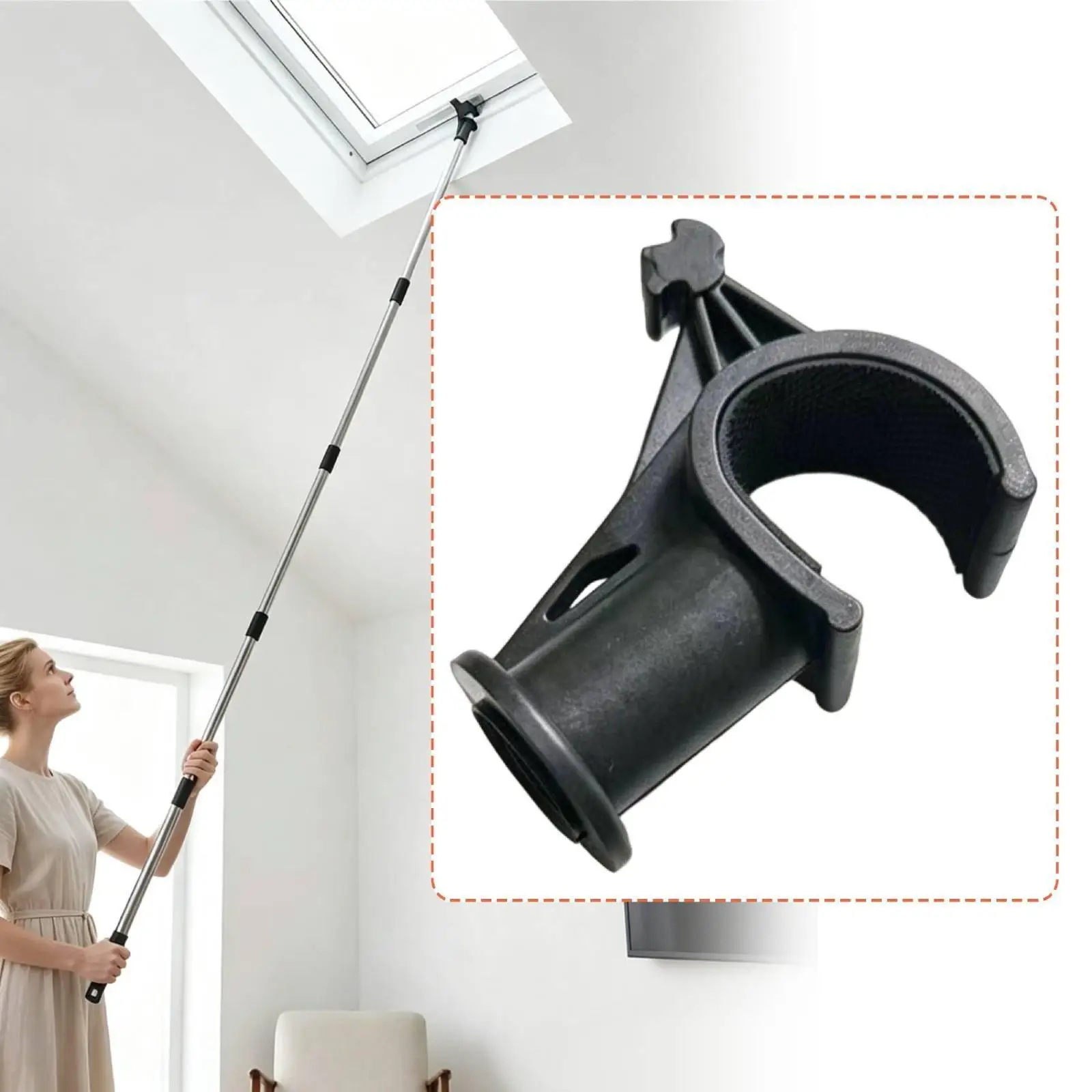 Window Opener Pole Hook Compact Replacement Skylight Shades Hook Window Opener Rod Hook for Cordless Shade Blinds Opening Blinds