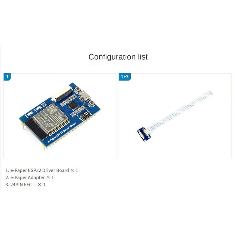 Waveshre-لوح تشغيل ورقي إلكتروني عالمي ، واي فاي ، بلوتوث ، Soc ESP32 ، على متن الطائرة ، يدعم مختلف الألواح الخام للورق الإلكتروني SPI