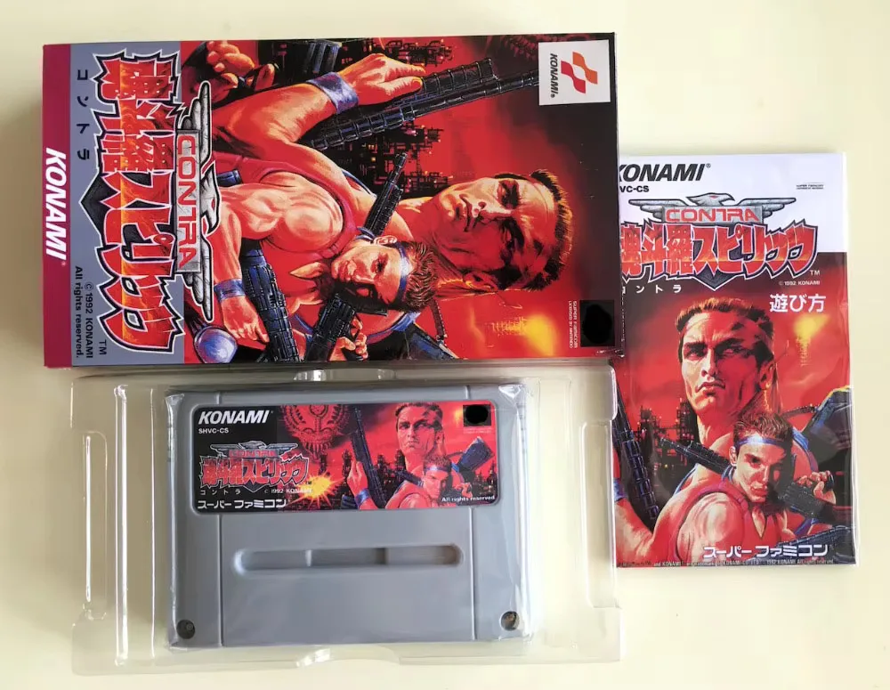 

16-битные игры ** Contra Spirits (версия Japan NTSC-J! Коробка+Руководство+картридж!! )