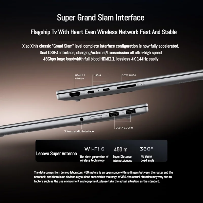 لاب توب لينوفو 2025 Xiaoxin Pro 14 AMD Ryzen Al 9 H 365/7 H 350/32GB LPDDR5X 1T SSD 16 بوصة 2.8K OLED 120 هرتز شاشة الكمبيوتر المحمول