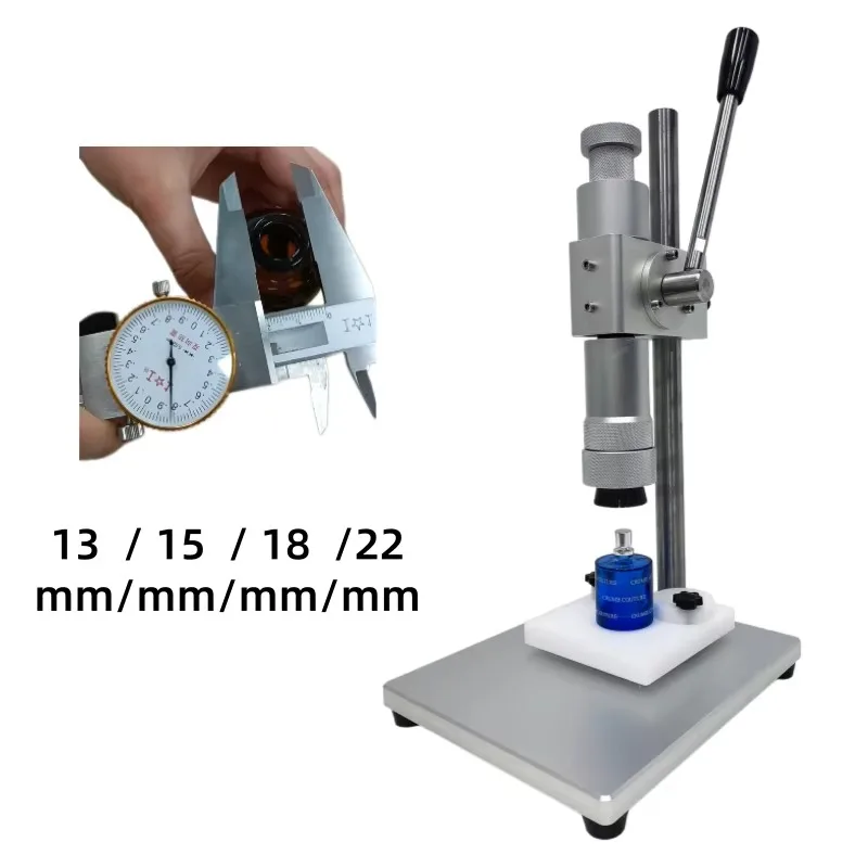 Manual 13mm 15mm 18mm 20mm 22mm Metal Press Aluminium Capping Neckline Gear Plastic Perfume Bottle Crimping Sealing Machine