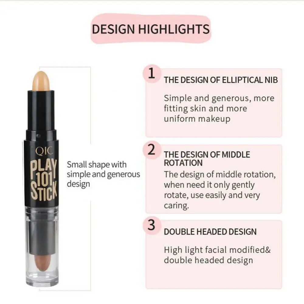 Highlighter Stick Concealer Facial Hot Sale -ended Face Eye Foundation Contour Pen