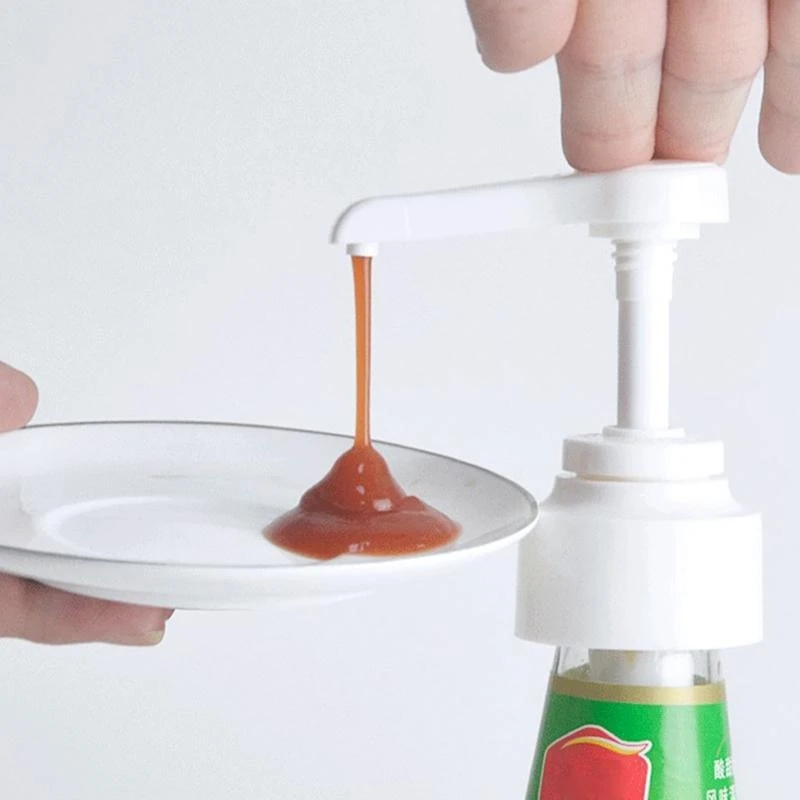 5pcs Kitchen Syrup Liquid Dispenser Juice Bottle Pumps Replacement for Regular Mouth Shampoo Bottles