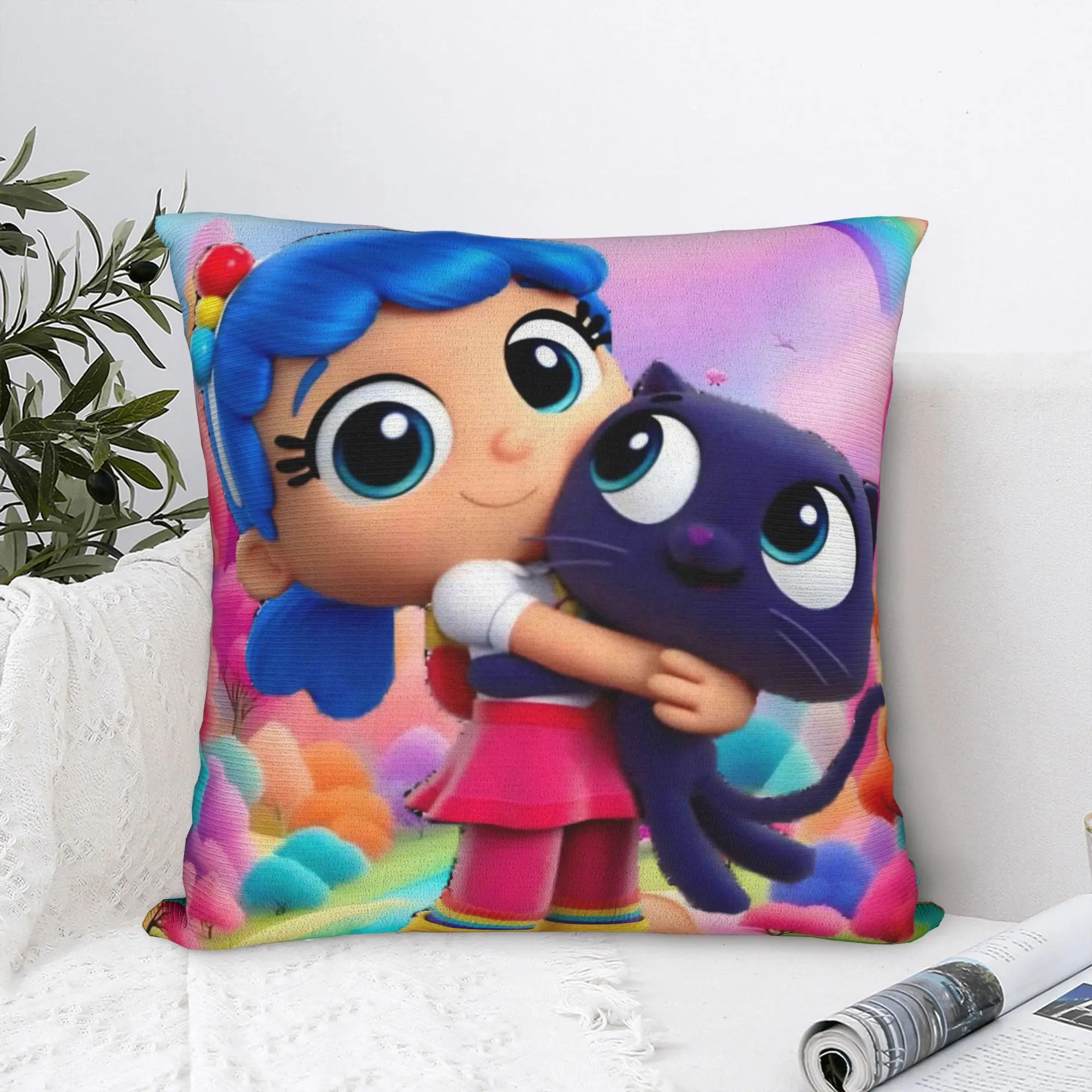 True Rainbows Kingdoms Cartoon Pillowcase Polyester Cushion Cover Decorative  Pillow Case Cover Seat Zipper 45X45cm