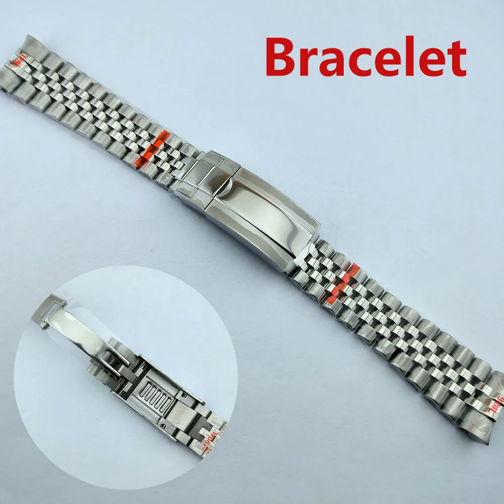 Stainless Steel Watchbands Bracelet 20mm for Presidential Bracelet Women Men Silver Solid Metal Watch Strap Accessorie