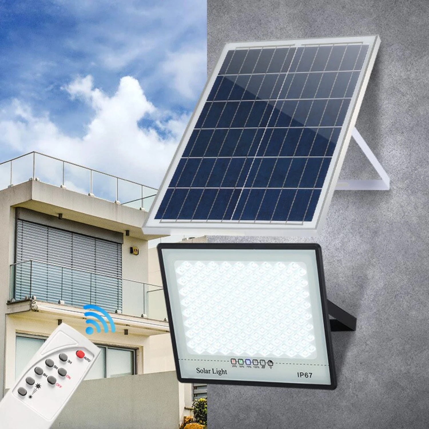 Waterproof Solar Outdoor Garden Lights - Durable Sunlight Reflector Spotlight for Garden Buildings with IP67 Rating - Reliable E