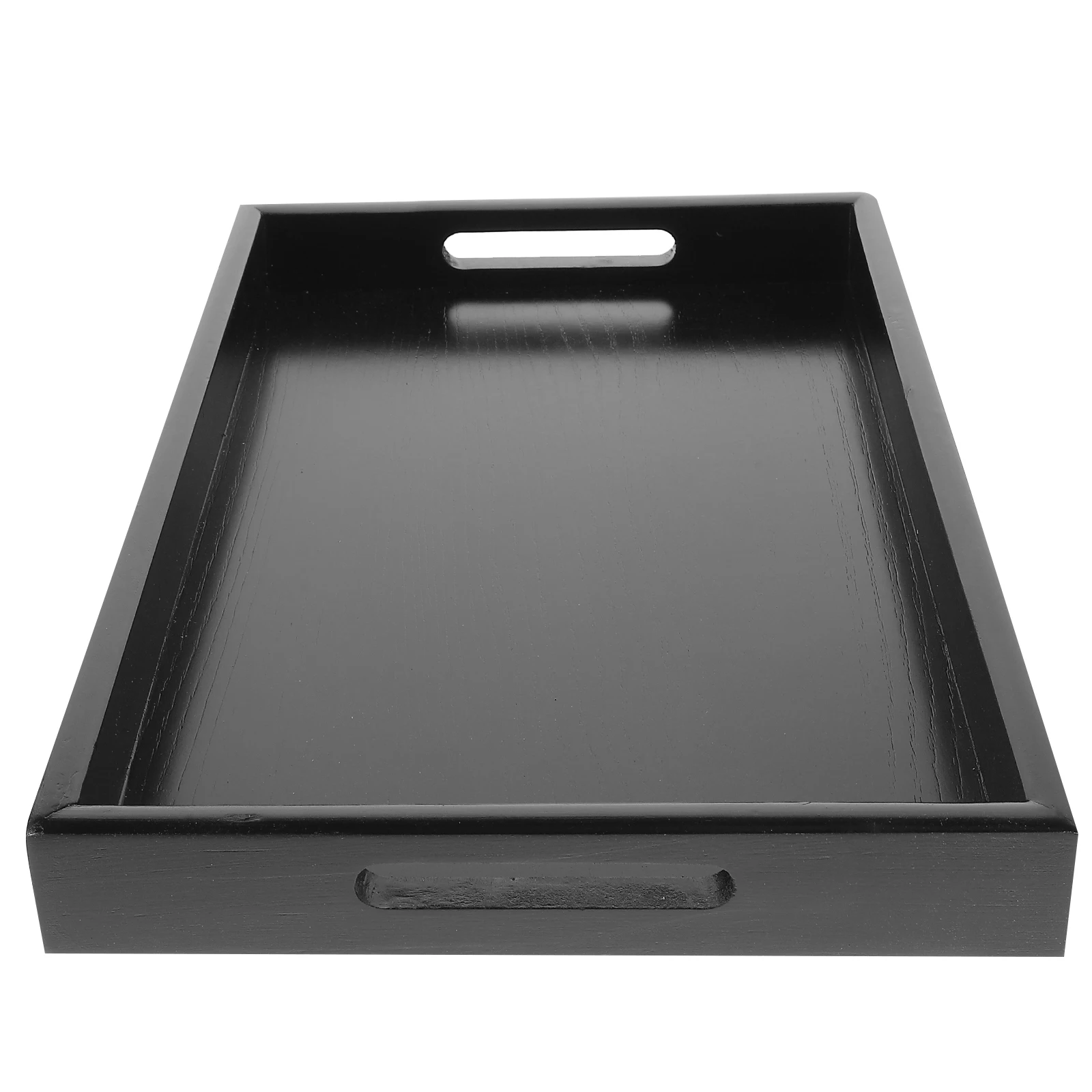 

Wooden Flat H Tea Snack Fruit Serving Tray Decorative Serving Tray Kitchen Storage Bread Dishware Household Party