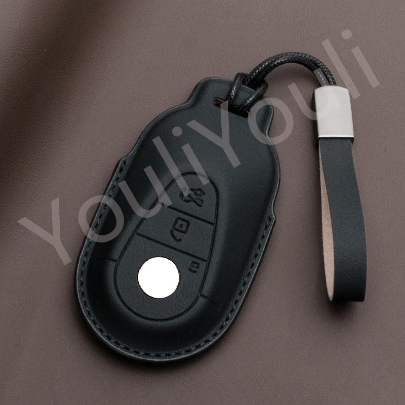 Leather Car Key Cover Case Fob for Mercedes Benz 2021 C /S Class W223 W206 S350L S400L S450L S500L Car Accessories