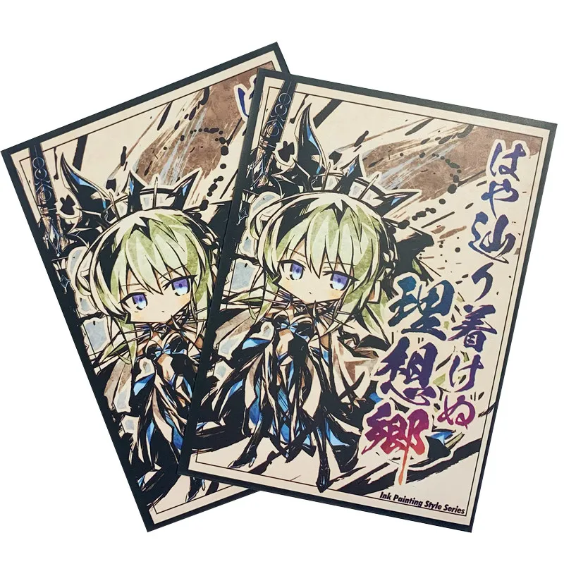 60 Piezas/Juego de Fundas Protectoras para Cartas de la Serie FATE FGOMorgan le Fay, Fundas Protectoras para Cartas de Colección de Juegos de Anime PTCG, Regalo de Juguete, 66*91 mm