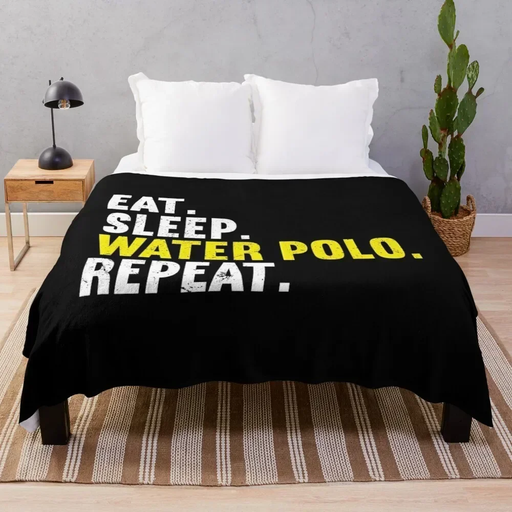 Water Polo Repeat Throw Blanket Weighted Vintage Blankets