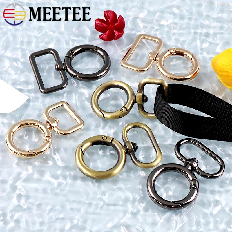 

2-10Pcs 20-38mm Metal Spring Buckles for Bag Strap Swivel Lobster Clasp Keychain Pet Collar Snap Hook DIY Hardware Accessories