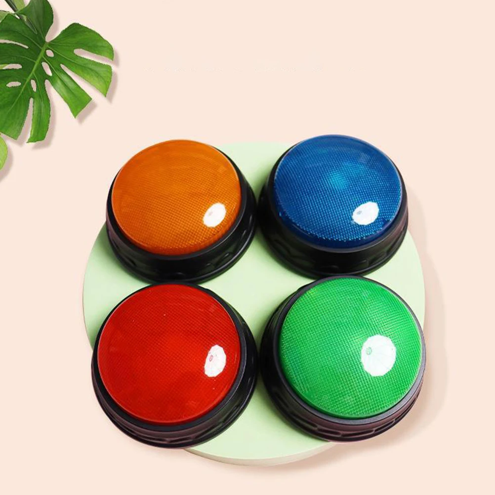 퀴즈용 링 게임 답변 버저 조명 및 사운드 퀴즈 그릇 4개