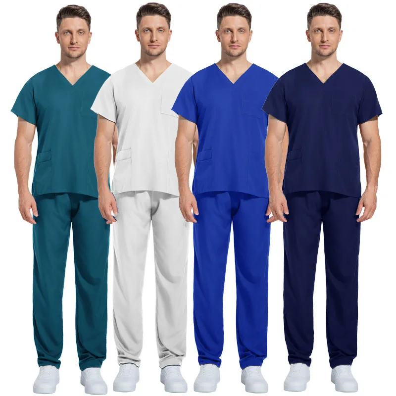 

High Quality Medical Clothing for Women Uniform Nurse Lab Coat Unisex Wholesale Tops and Pants Suits Nursing Scrubs Uniforms Set