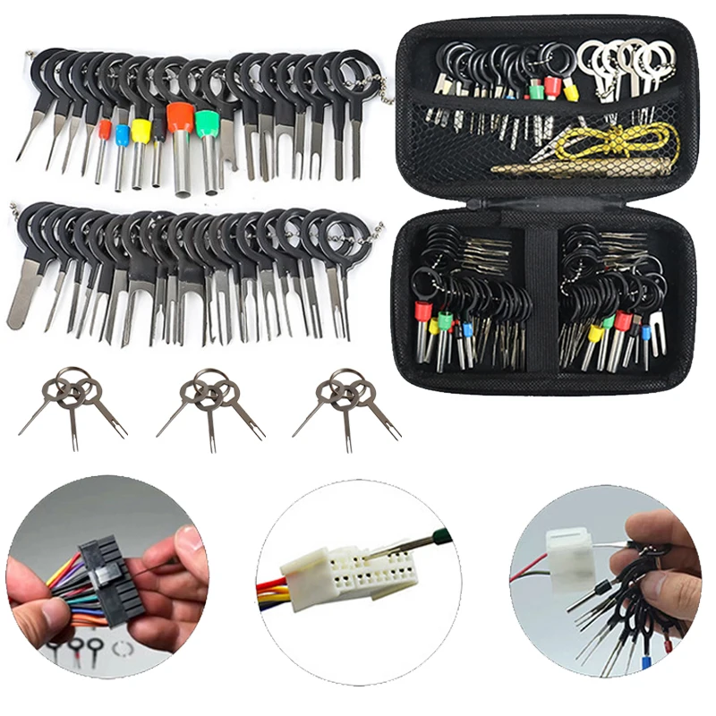 Car Terminal Removal Wire Plug Wire Crimp Connector Extractor Automotive Kit Keys Pins Repair Extraction Mechanical Tools