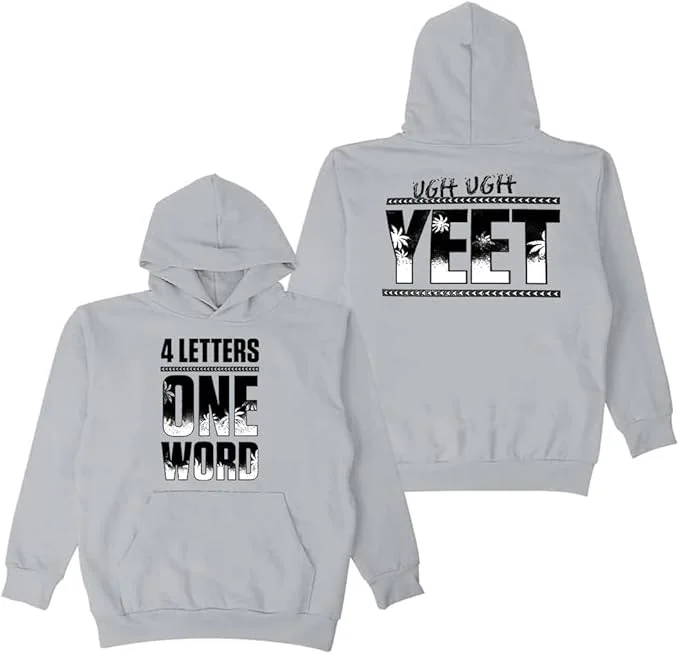 Jey Uso أربعة رسائل كلمة واحدة Yeet هوديي 2025 شعار جديد كم طويل الشارع الشهير النساء الرجال قمصان سويت شيرت بقلنسوة