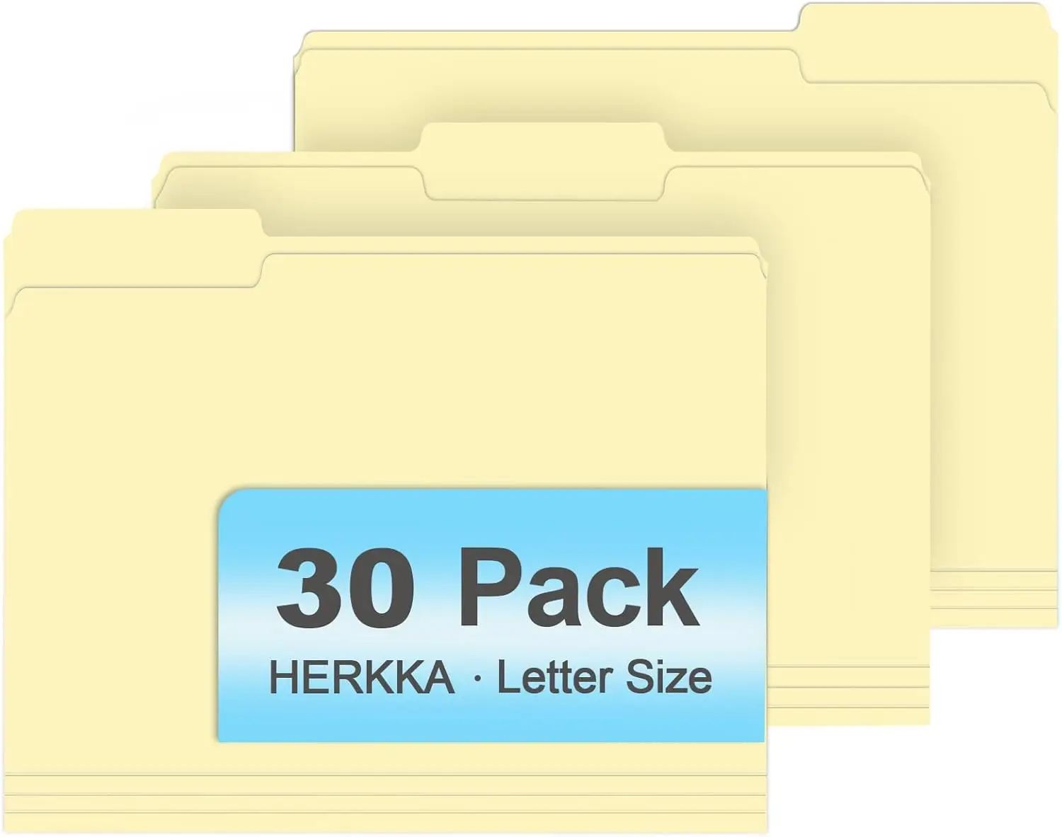 

30-Pack Manila File Folders with 1/3 Cut Tabs, Letter Size for Office & Classroom Organization