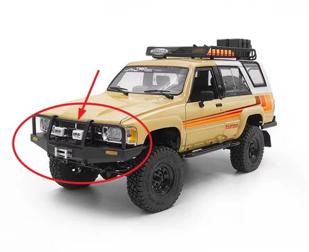 Metal ARB Front Bumper & IPF Light fit RC4WD TF2 4RUNNER 1/10 Crawler Car RC toys Upgrade part