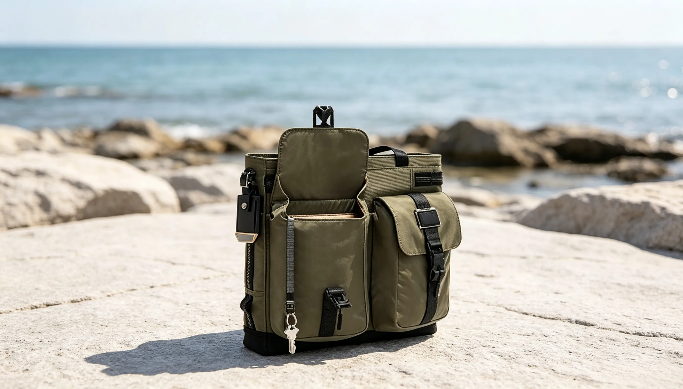 Men Ballistic Nylon Tote Bag Minimal Business Commute Daily Casual Single Shoulder Crossbody Bag view 6