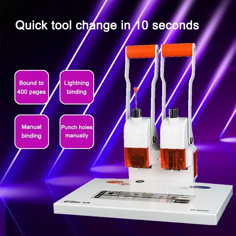

2025 N3368 Punched Hot Melt Binding Machine RivetEd Tube File Document Document Binding Machine Hot Melt Rivet Tube Glue Inst